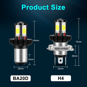 Prednje svjetlo motocikla H4, Cree LED, 3200 lm, 12V, IP68
