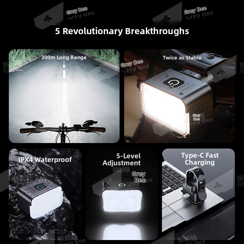 Lumină spate pentru bicicletă pentru MTB și biciclete de drum, reîncărcabilă, lumină de avertizare pentru plimbări nocturne