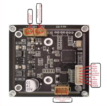 Transportlīdzekļa kameru modulis ar infrasarkano nakts redzi – AHD 1080P, GC2053 sensors, 2.8-12 mm objektīvs, IR darbības diapazons 1–100 m