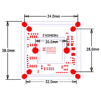 Transportlīdzekļa kameru modulis ar infrasarkano nakts redzi – AHD 1080P, GC2053 sensors, 2.8-12 mm objektīvs, IR darbības diapazons 1–100 m