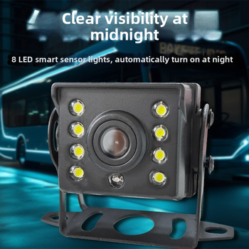 Zadnja kamera za autobuse/minibuse, 8 LED, 170° kut, 720×480 PAL, 9–36V, 5W