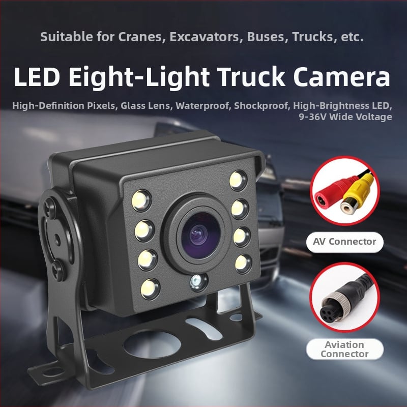 Zadnja kamera za autobuse/minibuse, 8 LED, 170° kut, 720×480 PAL, 9–36V, 5W