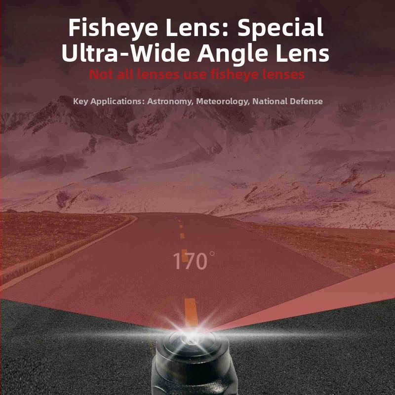 Automobilska kamera za stražnji pogled s fisheye objektivom, BYC-661, 1280x1000, 170° široki kut, 12V napajanje, IP68, AV video