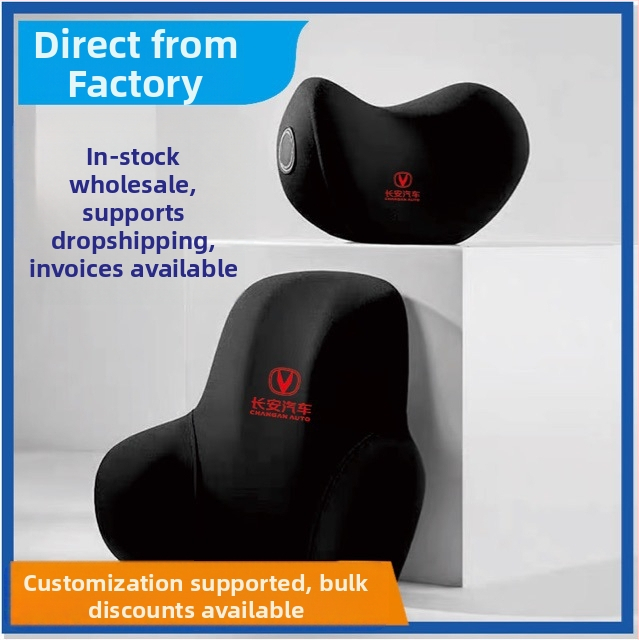 Pielāgota automašīnas jostas atbalsta spilvens ar izdrukātu logotipu, atmiņas putas pildījums, universāla uzstādīšana, minimālistisks dizains