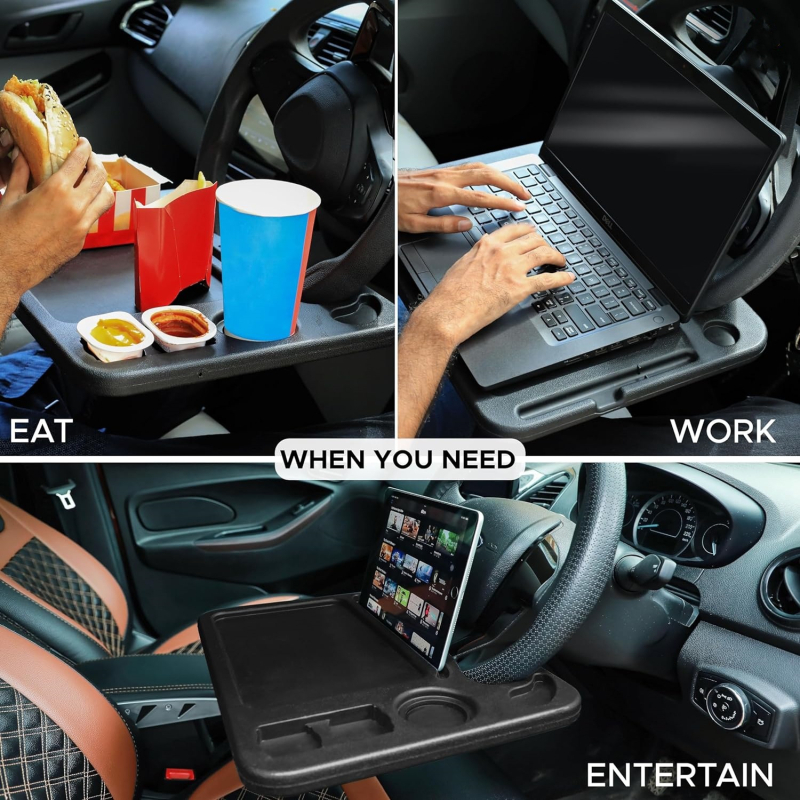 Držač za laptop u automobilu, višenamjenski dizajn, ugradnja karticom, brend Double Product, opća kompatibilnost s vozilima