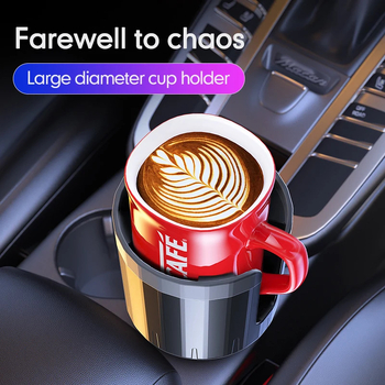 Auto držač za čaše — veliki izolirani, ABS, Model S.b, za središnju konzolu napitaka, podesiv lijevo i desno