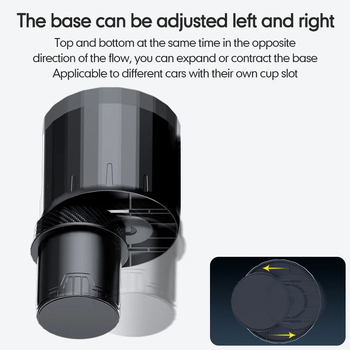 Auto držač za čaše — veliki izolirani, ABS, Model S.b, za središnju konzolu napitaka, podesiv lijevo i desno