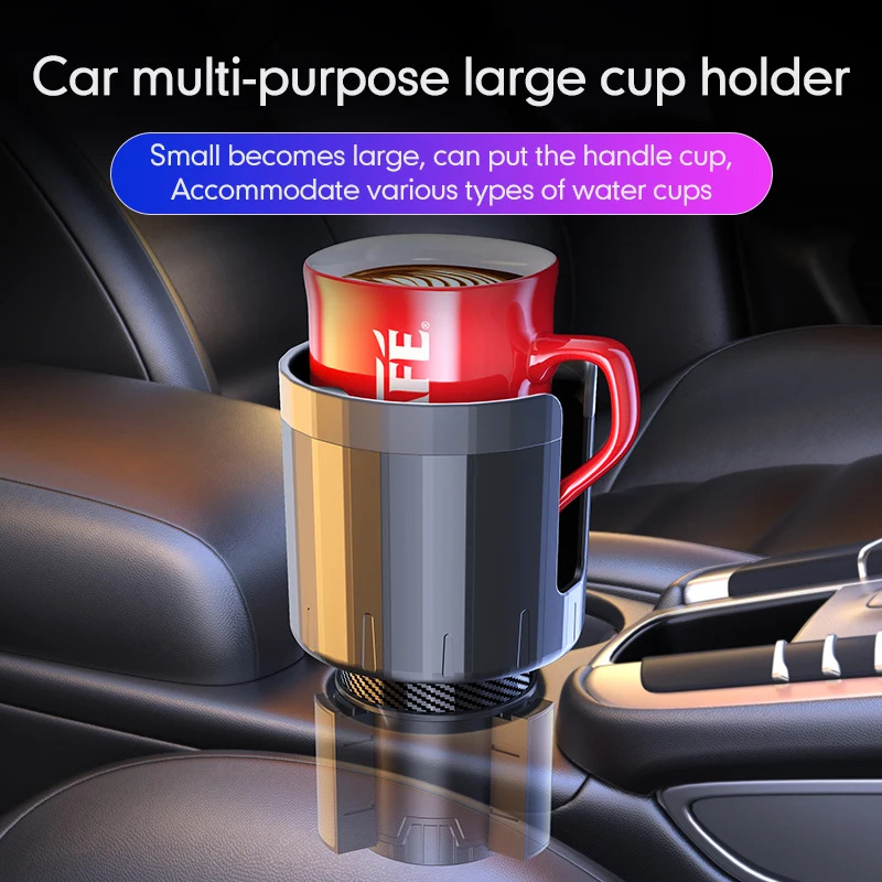 Auto držač za čaše — veliki izolirani, ABS, Model S.b, za središnju konzolu napitaka, podesiv lijevo i desno