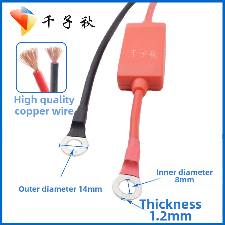 EC5 klipsy na núdzové štartovanie auta, napájací kábel 10 AWG, silikónová izolácia, pre batériu auta