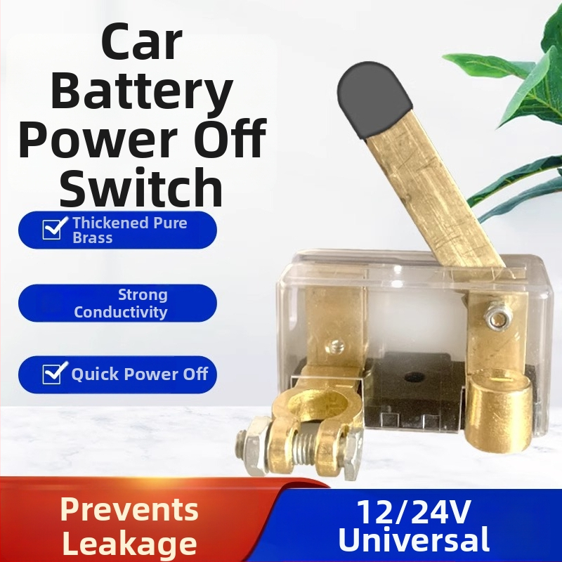 Odpojovač batérie pre auto so krytom, hlavný vypínač, ochrana proti úniku, svorka na batériu