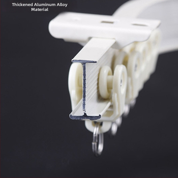 Zakrivljeni vodilica za zavjese | Model Jiamai 8881 | Materijal: aluminijska legura | Pribor: brtvni čep, montažni vijci, proširna cijev | Vrsta zavjese: visi