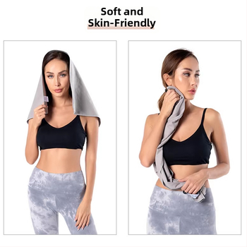 Mikrofiiber spordirätik, kiire kuivatamine, tasku, sametitaoline trükk, logo kohandatav (200 g)