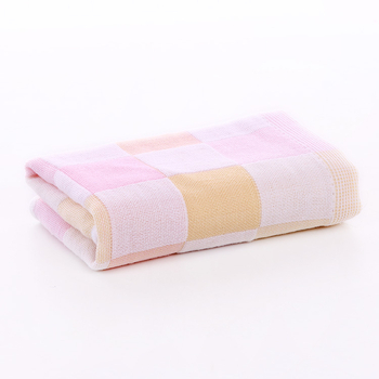 Pamukani ručnik za lice - mekan, prozračan, dvostruko slojevita gaze karirana, jacquard tkanje, 50-80 g, prilagodljivo