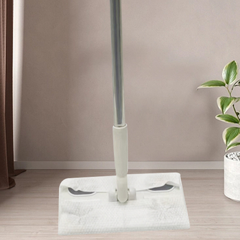 Lygus veidojimo plokščių veido mopas su veido rankšluosčiu, nerūdijančio plieno lazda, vieno pajėgumo vadymas, tiesioginis rankšluosčio įkrovimas, įprasta lazda + plastikinė plokštė