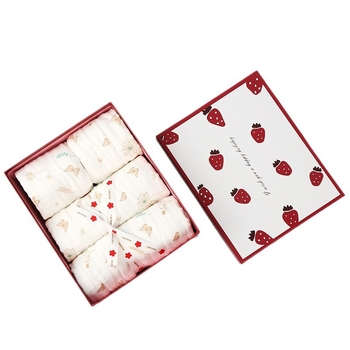 Zīdaiņu dvieļu komplekts no 100% kokvilnas gazes, sešu slāņu, absorbējošs, dāvanu kastē, 3 gab.