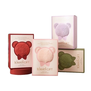 Ručnik s medvjedom u poklon kutiji za vjenčanje, 30 g, materijal: koralni pliš, izšivanje i otisak logotipa, marka Mu Tang Li