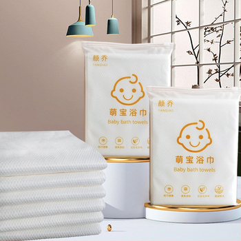 Ühekordne beebi vannitoa rätik pärlimustriga, 95% puuvill/5% muu, vees imendumine 0-5 s, kohandatav töötlusprotsess