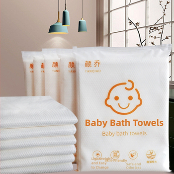 Ühekordne beebi vannitoa rätik pärlimustriga, 95% puuvill/5% muu, vees imendumine 0-5 s, kohandatav töötlusprotsess