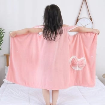 Κοριτσίστικη φούστα μπάνιου από coral fleece, παχιά βελούδινη υφή, απορροφητική, σταθερό χρώμα – Σειρά Princess