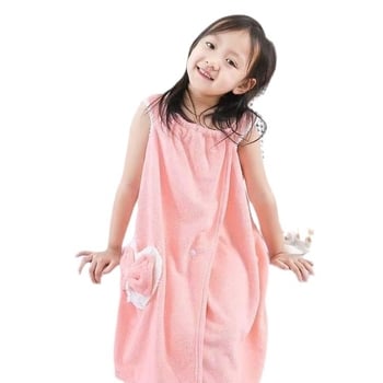 Κοριτσίστικη φούστα μπάνιου από coral fleece, παχιά βελούδινη υφή, απορροφητική, σταθερό χρώμα – Σειρά Princess