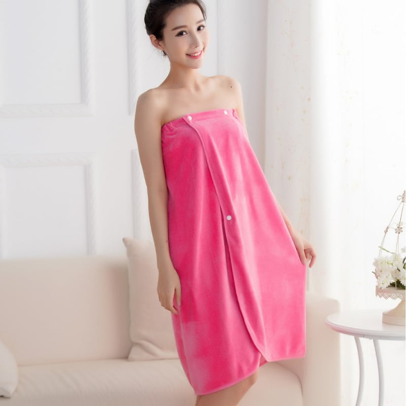 Ρόμπα μπάνιου από microfiber, απαλό άγγιγμα, σύνθεση νάιλον, βάρος περίπου 310 g, για άνοιξη, μάρκα Clean and Proud