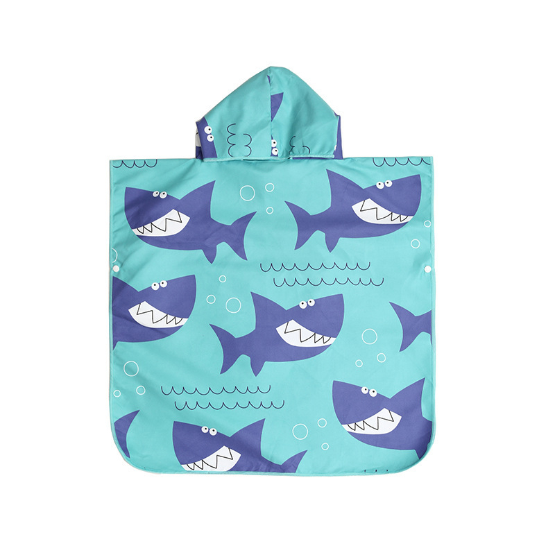 Hao Ran микрофибърно бързосъхнещо наметало с качулка за плаж и баня - абсорбиращо, прежда 150D, тегло 200-300 г