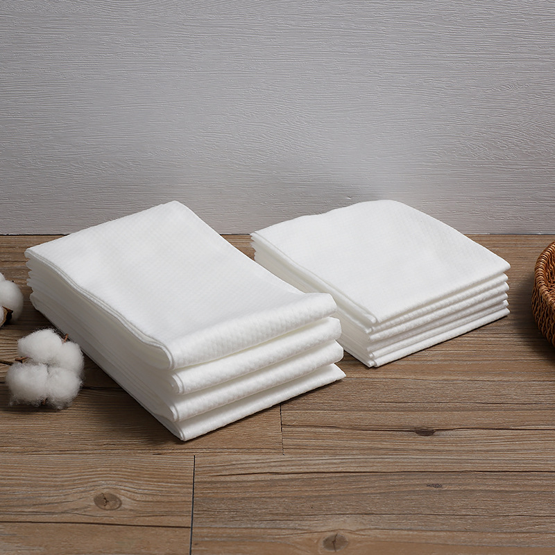 Еднократен комплект кърпи за хотел/къща за гости, 100% памук, проста тъкане, бързо попиване 5–10 сек, за дома и пътувания