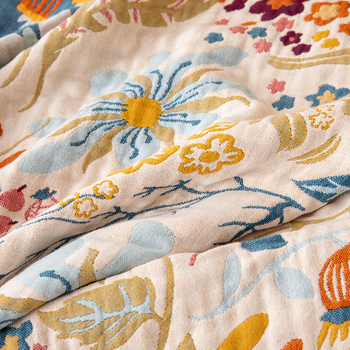 Pamut géz törölköző-takaró kanapéhoz, geometriai mintával, reaktív festés, 0,55–1,0 kg, tavasz–ősz, európai stílus