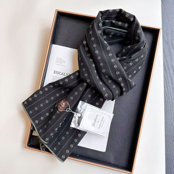 Pamukani šal za vrat od twill tkanine s cvjetnom teksturom, 100% pamuk, zadržava toplinu, zaštita od sunca, svjež i chic stil