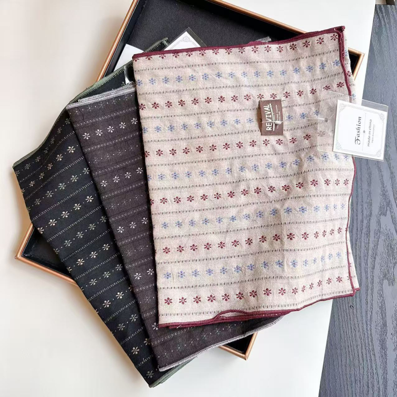 Pamukani šal za vrat od twill tkanine s cvjetnom teksturom, 100% pamuk, zadržava toplinu, zaštita od sunca, svjež i chic stil