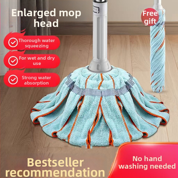 Be kontakto vandens šluostė su automatišku išspaudimu – dvigubo pavara, nerūdijančio plieno kotas, rankšluosčių audinio galvutė, keturių pusių suspaudimas, apkrova 10 kg