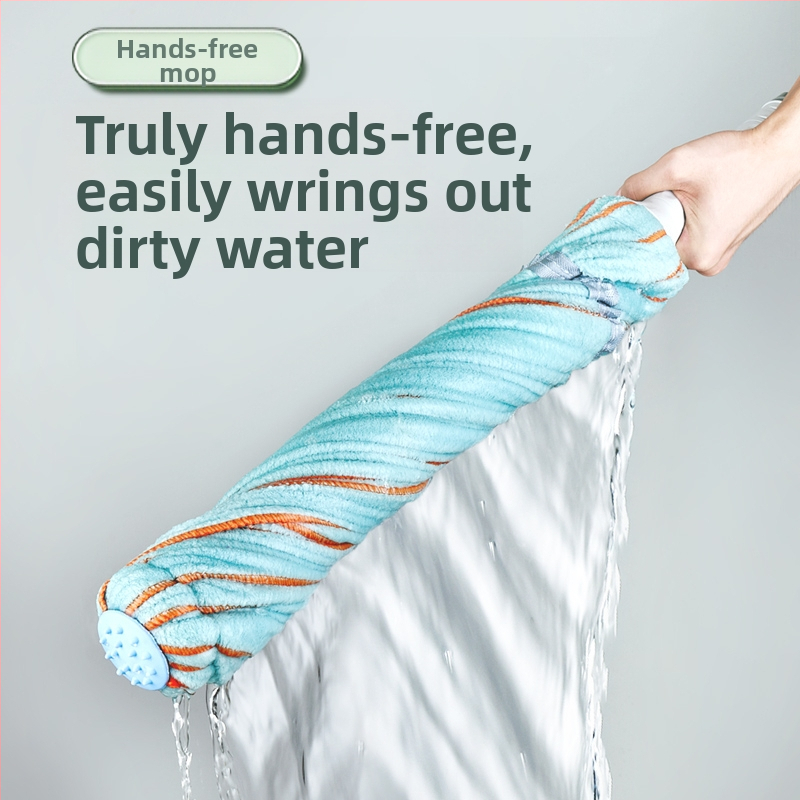 Be kontakto vandens šluostė su automatišku išspaudimu – dvigubo pavara, nerūdijančio plieno kotas, rankšluosčių audinio galvutė, keturių pusių suspaudimas, apkrova 10 kg