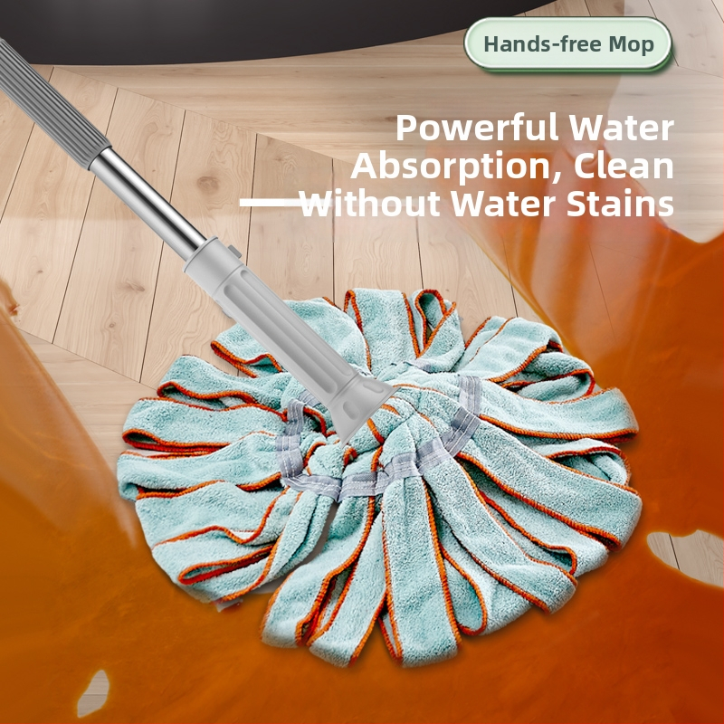 Be kontakto vandens šluostė su automatišku išspaudimu – dvigubo pavara, nerūdijančio plieno kotas, rankšluosčių audinio galvutė, keturių pusių suspaudimas, apkrova 10 kg