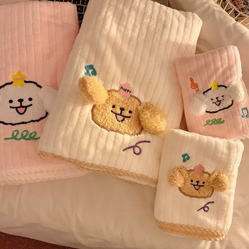 Dječji kupaći ručnik s motivom šteneta, koralni flis, brzo upija, 200–300 g, mješavina poliestera i najlona, serija Finding Nemo