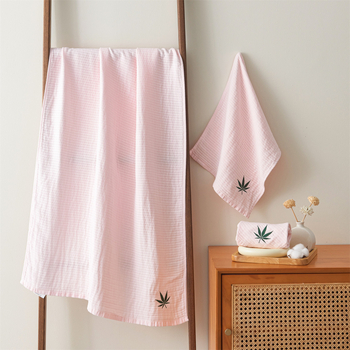 Кърпа за лице от 100% памук, трислойна марлева кърпа, измита марля, 32s нишки, 70 g/m², печат и боядисване