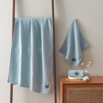 Кърпа за лице от 100% памук, трислойна марлева кърпа, измита марля, 32s нишки, 70 g/m², печат и боядисване