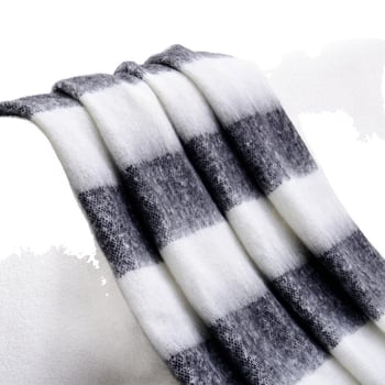 Πολυεστερικό πλεκτό ριγέ εσάρπα-ριχτάρι, INS-style διακοσμητικό ριχτάρι, προσαρμόσιμο, για όλες τις εποχές