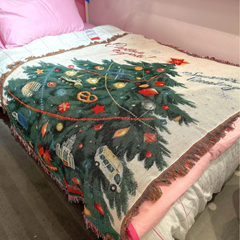 Pamuk goblen za kauč, nordijski stil, svečani uzorak, pravokutni oblik, prilagodljivo, postotak pamuka 51–60%