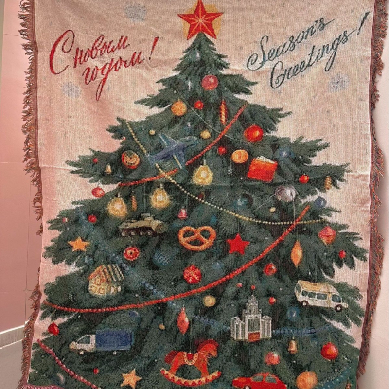 Pamuk goblen za kauč, nordijski stil, svečani uzorak, pravokutni oblik, prilagodljivo, postotak pamuka 51–60%