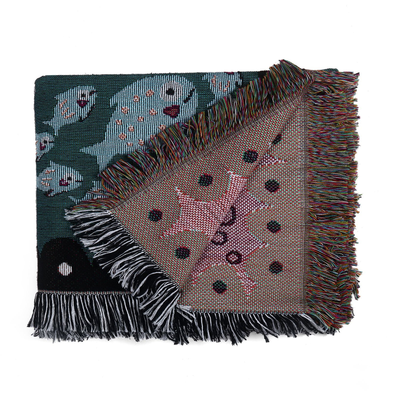 Κάμπινγκ κουβέρτα με γοργόνα, βαμβάκι, 1000–1499 g, Ins style, για τέσσερις εποχές, προσαρμοσμένες ρυθμίσεις