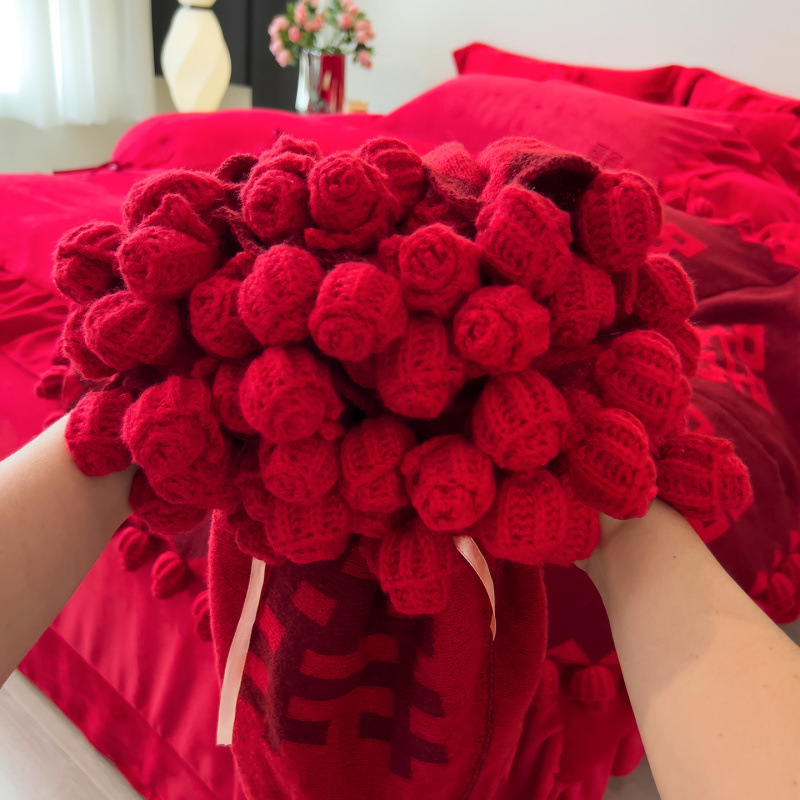 Χειροποίητο γαμήλιο φουλάρι crochet, πολυεστέρας, 3 κιλά+, ομοιόμορφο μοτίβο, κινέζικο στυλ, χειμώνας, δώρο για τη νύφη ή τις παρανυφές