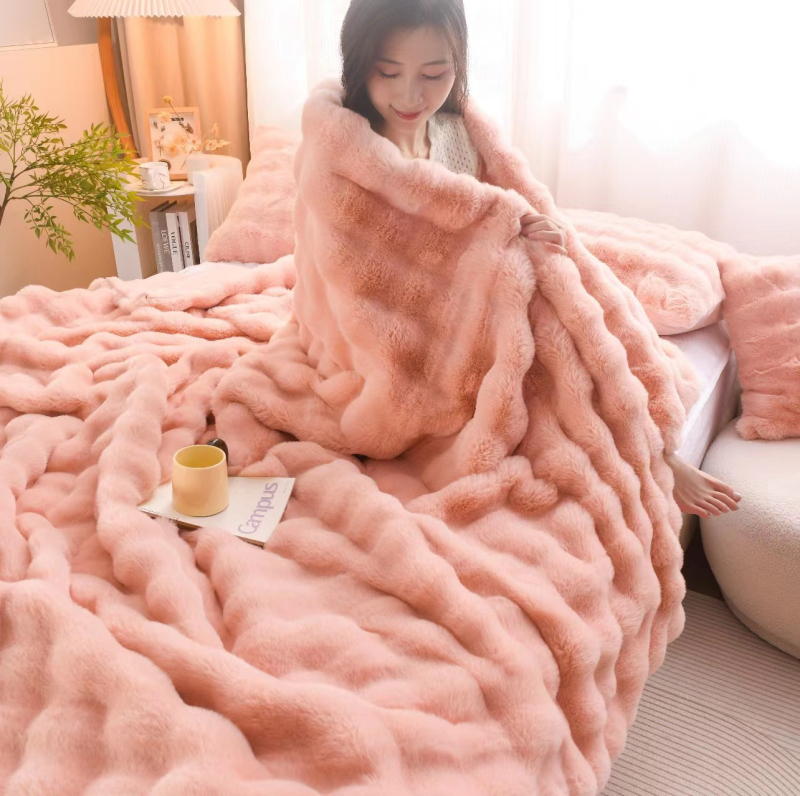 Κουβέρτα με γεωμετρικό μοτίβο (ίνες μπαμπού; 300–499 g; INS στυλ; για όλες τις εποχές)