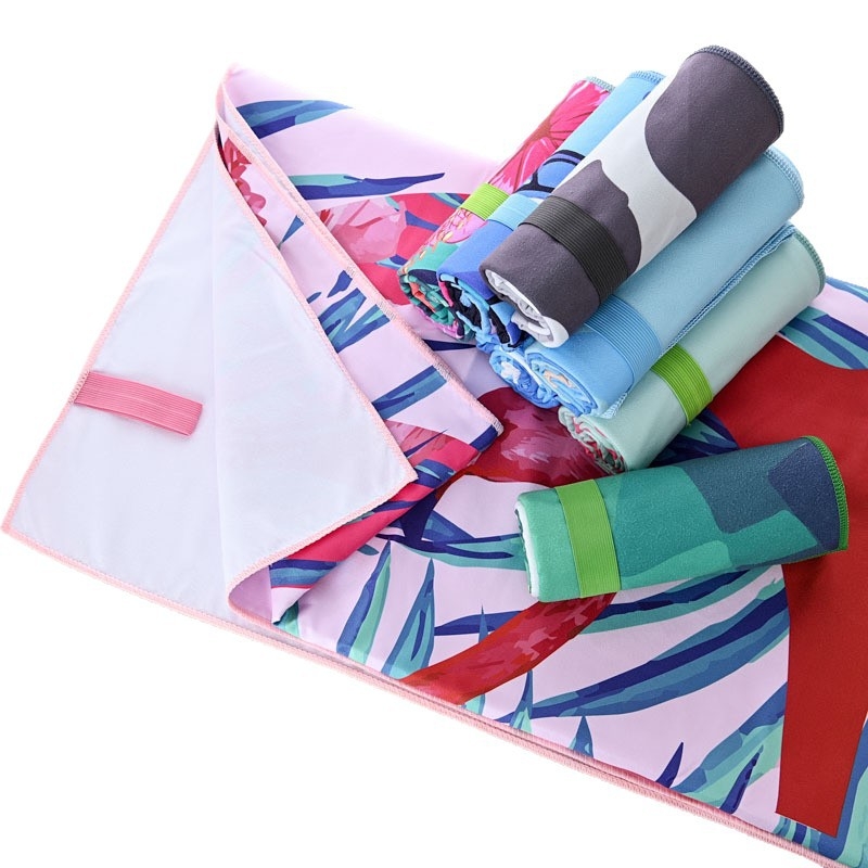 Dvostruki brzo-sušeći microfiber ručnik za kupanje i plažu, prilagodljiv logotipu, 210 g, 150D vlakno