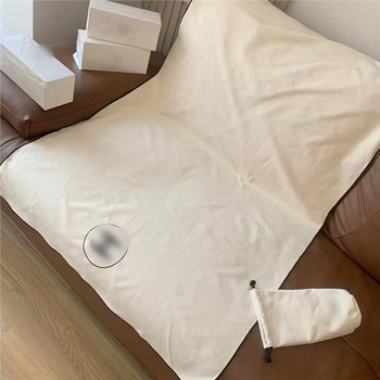 Pătură-șal de catifea, 450 g, țesătură din lână, conținut din bumbac, tip prosop-pătură