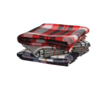 Κουβέρτα γόνατος διπλής όψης από βελούδο με καρό γεωμετρικό σχέδιο, πολυεστέρας 150 g, άνοιξη και φθινόπωρο