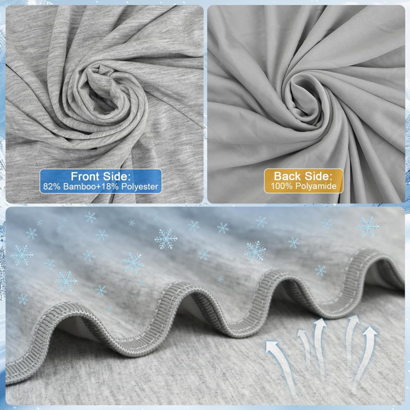 Одеяло от бамбукови влакна, охлаждащо за лято, едноцветно, 500–799 г, модерен минимализъм (Материал: бамбукови влакна; Сезон: лято; Узор: едноцветен; Тегло: 500–799 г; Стил: модерен минимализъм)