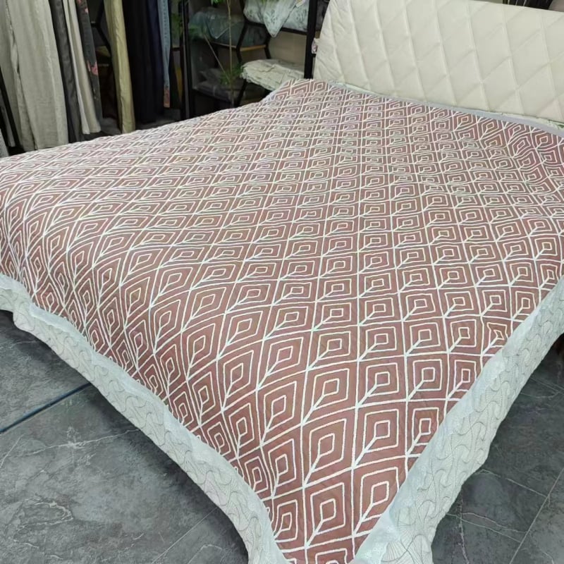 Κουβέρτα κάνναβης-λίνου με δαντελωτή άκρη, 1500 g, για άνοιξη και φθινόπωρο, συρρίκνωση 2-4%