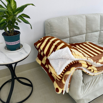 Kétoldalas poliészter flanel takaró Harvest Festival mintával, 300–500 g, tavasz–ősz, testreszabás elérhető