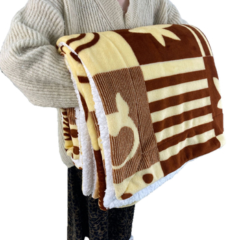 Kétoldalas poliészter flanel takaró Harvest Festival mintával, 300–500 g, tavasz–ősz, testreszabás elérhető