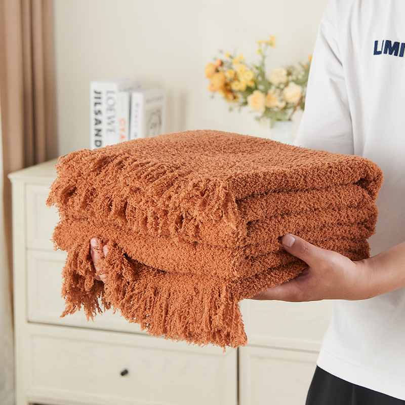 Kötött takaró - akril, 500-799 g, Minta: Egyszerű, Skandináv stílus, Minden évszakra